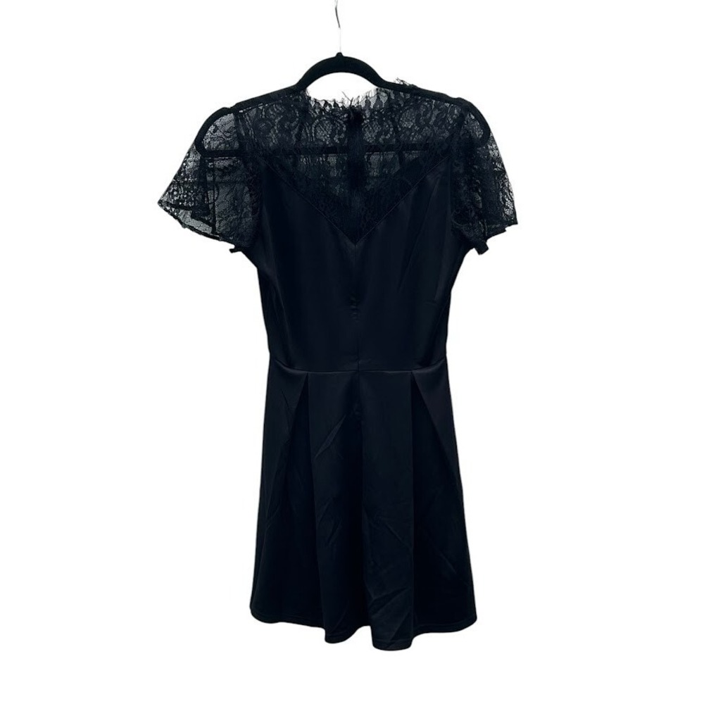 The Pirate Dressing Costume Dress - Black Lace Dress Cap Sleeves Back Zip Small
